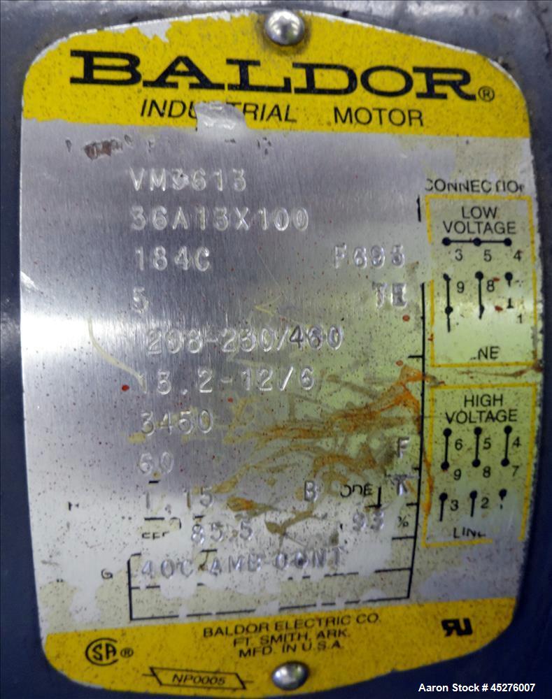 Used Baldor/Sabina 500HP DC Drive Motor, Model 5100B452001.
