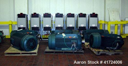 Used Reliance 300 hp AC motor. 3/60/460 input volts, 1794 output rpm. Includes an Allen-Bradley PowerFlex 700H adjustable frequency AC drive. 3/60/460 volt.
