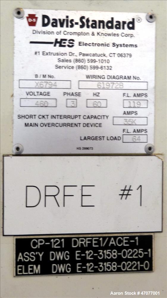 Used Davis Standard 3.5" Single Screw Extruder, Model 35IN35.