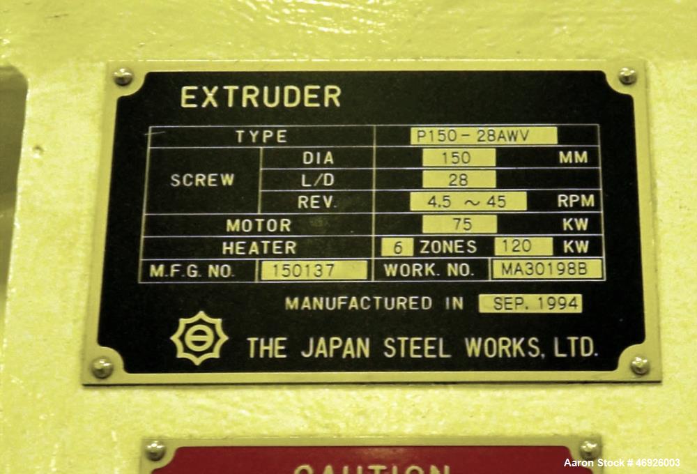 Used- JSW Japan Steel Works Rubber Sheet Line