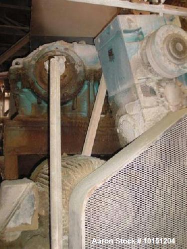 Used Moriyama Tapered Screw Twin Screw Extruder. Model 2TE500-120