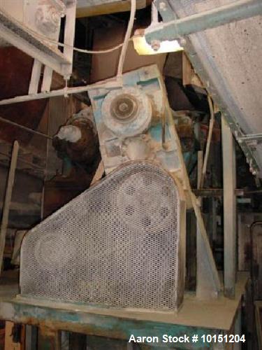 Used Moriyama Tapered Screw Twin Screw Extruder. Model 2TE500-120