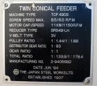 Used JSW Japan Steel Works Twin Screw Conical Feeder