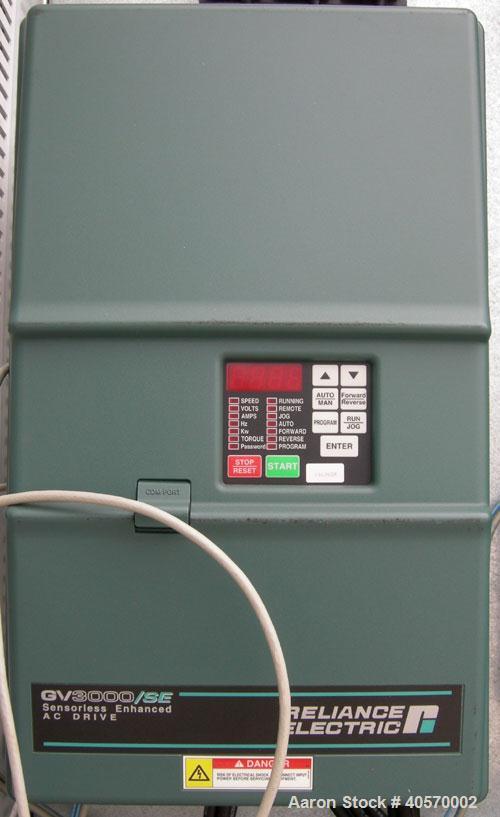 Used PTI 2.5" Trident Series Single Screw Extruder, model 2500. Approximate 32 to 1 L/D ratio. 5 zone electrically heated, air cooled, non-vented barrel. Water cooled feed throat, no hopper. Approxim...
