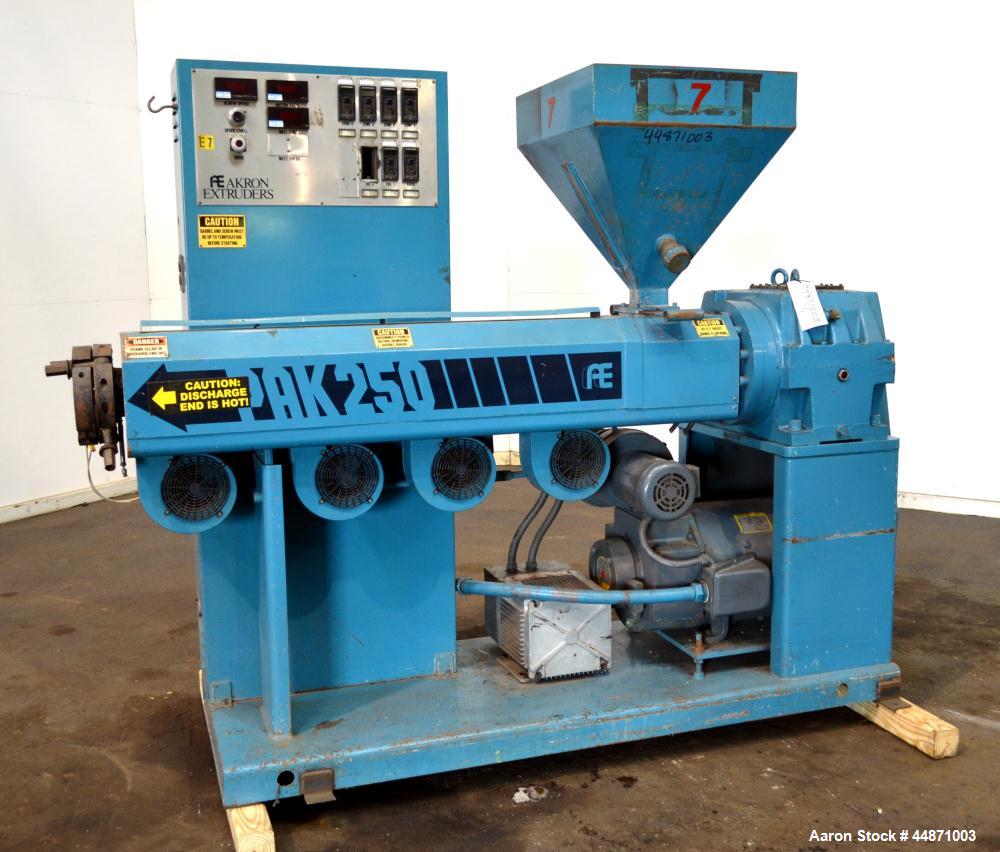 Used Akron 2-1/2" Single Screw Extruder, Model 250