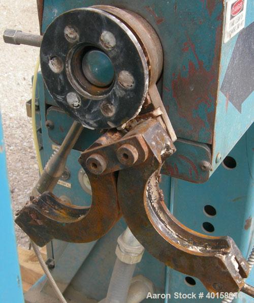 Used Akron 1 3/4" Single Screw Extruder, model M-PAK175, approximately 24 to 1 L/D ratio. Electrically heated, air cooled, 3 zone non-vented barrel. Water cooled feed throat with a lump breaker, no h...