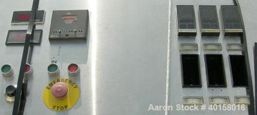 Used Akron 1 3/4" Single Screw Extruder, model M-PAK175, approximately 24 to 1 L/D ratio. Electrically heated, air cooled, 3 zone non-vented barrel. Water cooled feed throat with a lump breaker, no h...