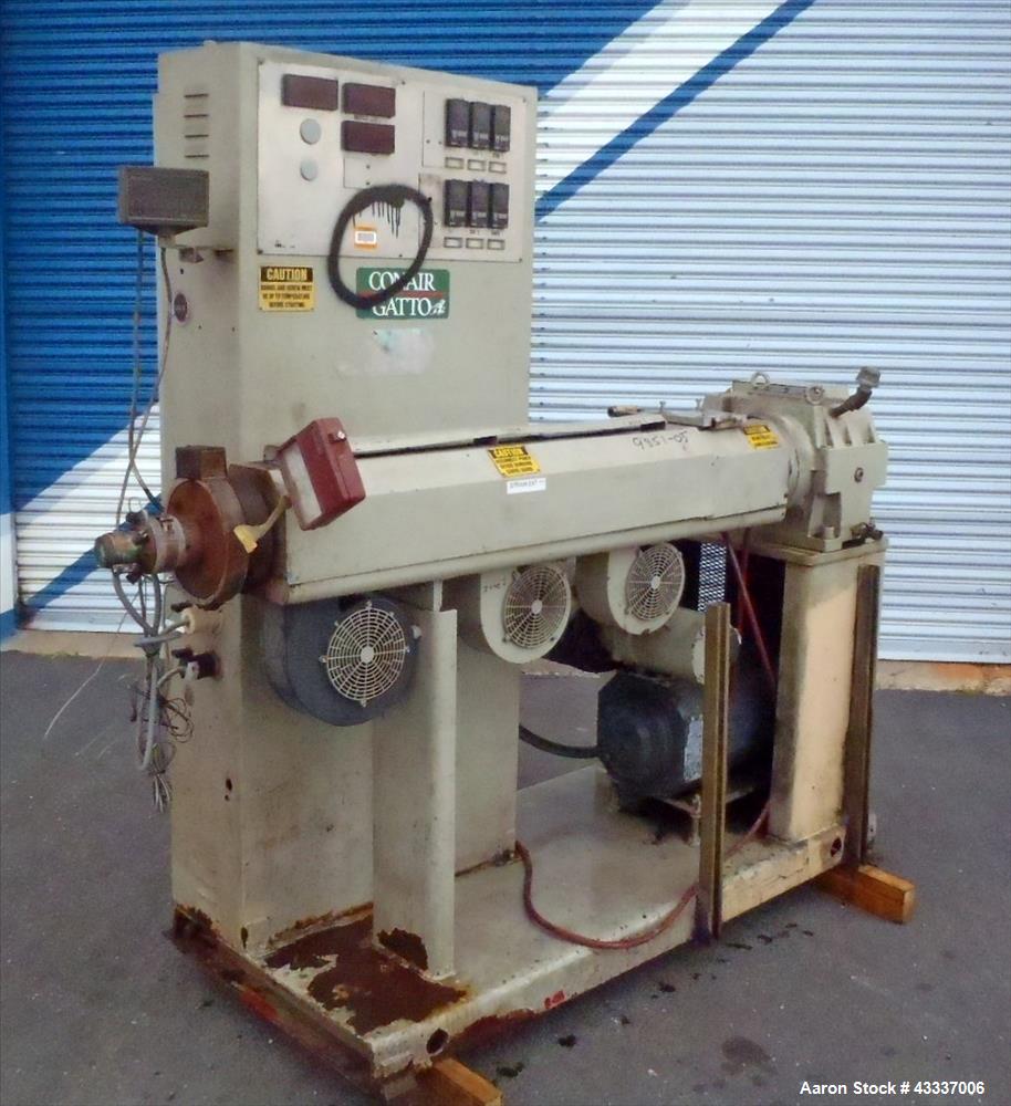 Used- Akron 2" Single Screw Extruder, Model PAC 200