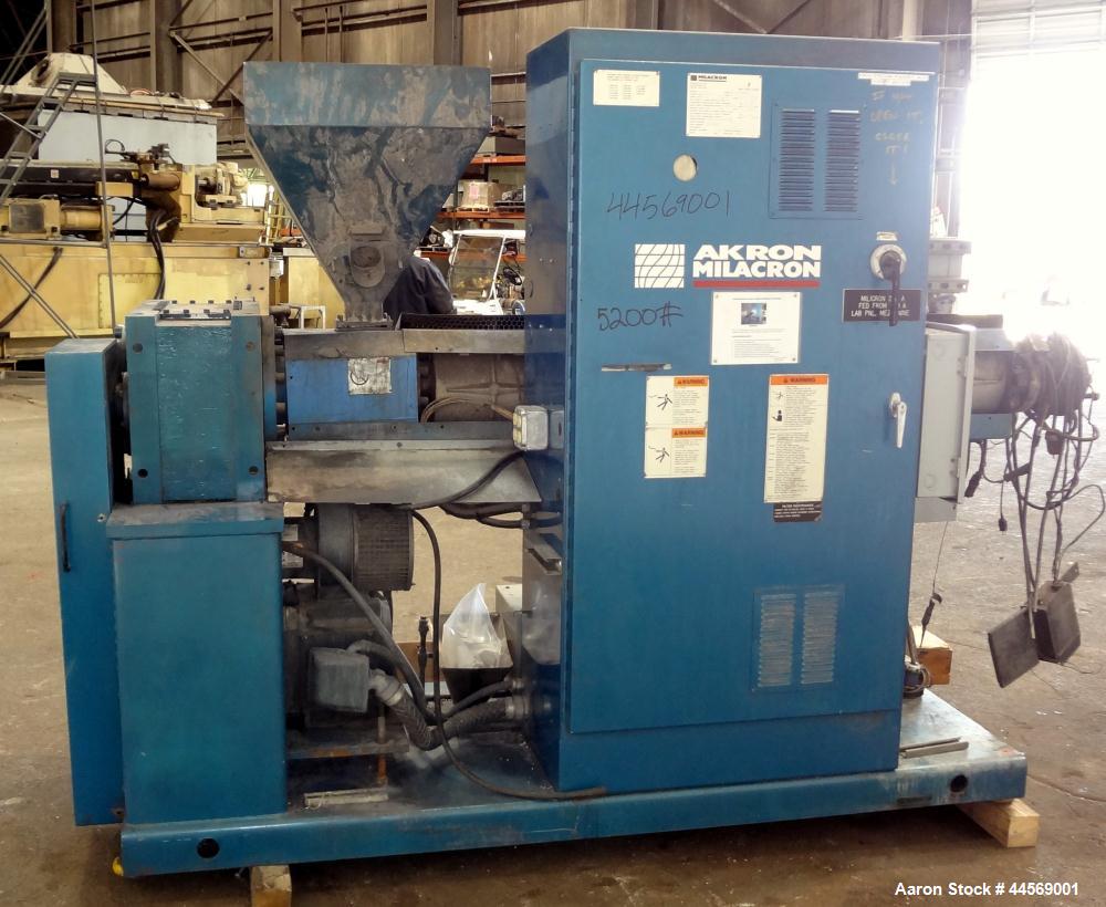 Used Akron Milacron 2-1/2” Single Screw Extruder, Model PAK 250