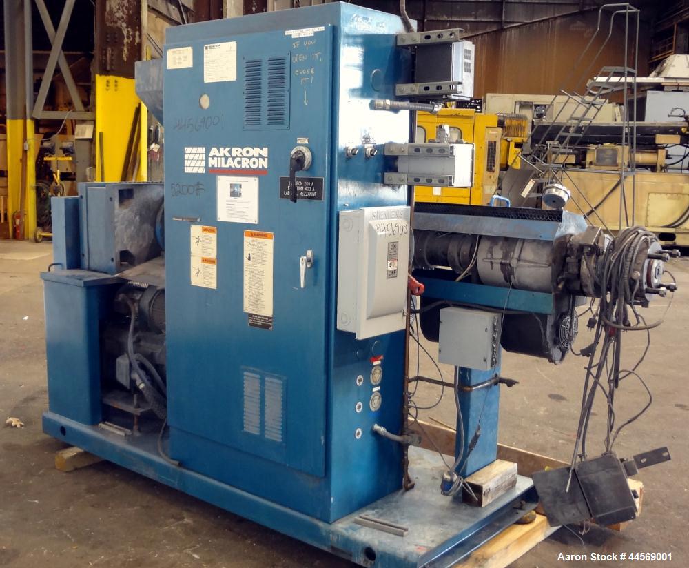 Used Akron Milacron 2-1/2” Single Screw Extruder, Model PAK 250