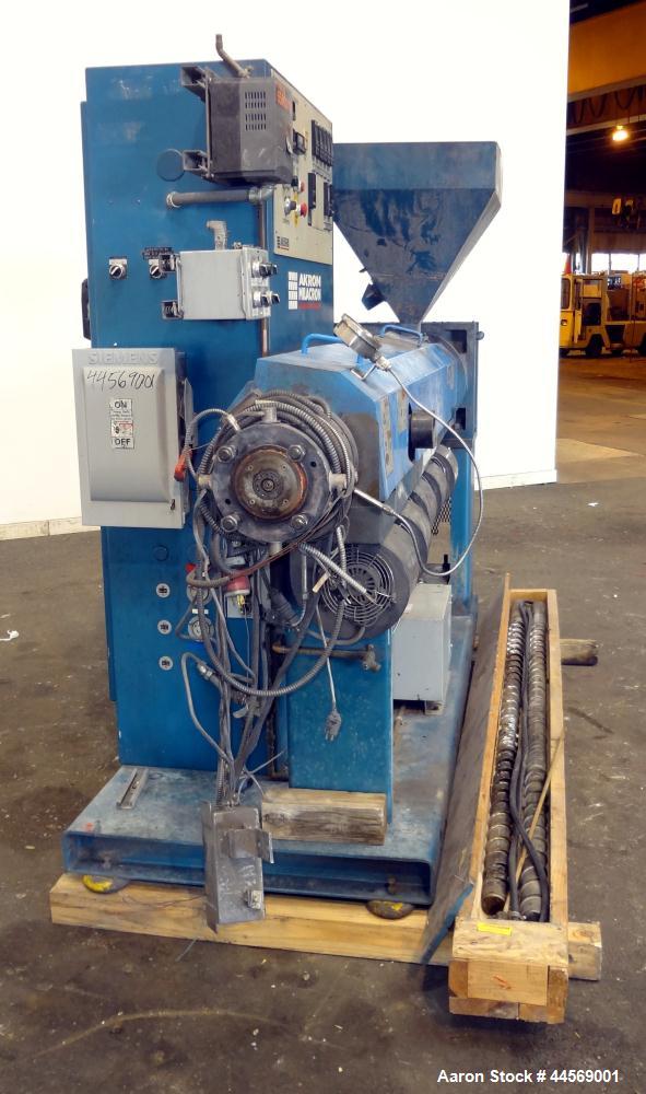 Used Akron Milacron 2-1/2” Single Screw Extruder, Model PAK 250