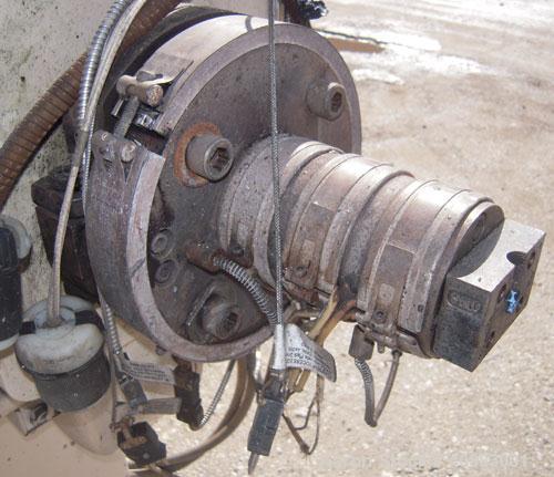 Used Akron 2 1/2" Single Screw Extruder, Model PAK250, approximately 24 to 1 L/D ratio. Electrically heated, air cooled 4 zone non-vented barrel. Water cooled feed throat, with hopper. Approximately ...