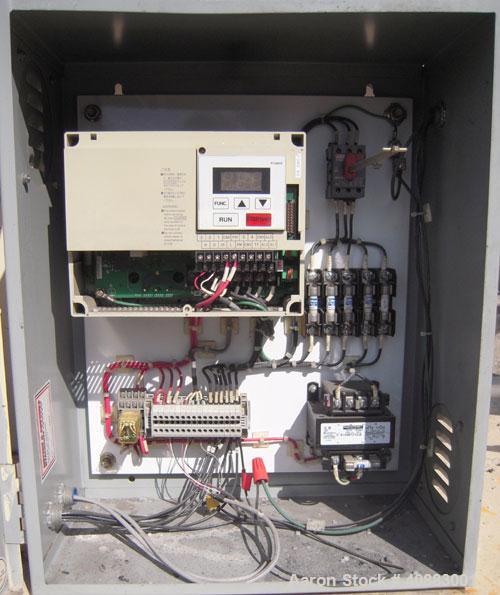 Used Akron 2 1/2" Single Screw Extruder, Model PAK250, approximately 24 to 1 L/D ratio. Electrically heated, air cooled 4 zone non-vented barrel. Water cooled feed throat, with hopper. Approximately ...