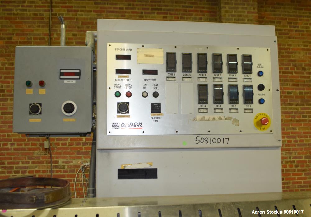 Used Milacron 3" Single Screw Extruder, Model PAK300