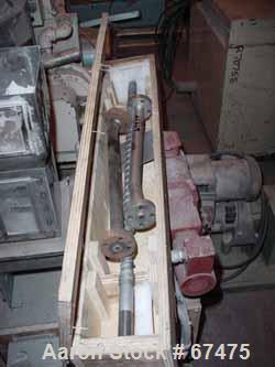 USED:Barmag single screw extruder, type 3E/24D-30MM. (1) 1.2" (30 mm) dia x 28" (720 mm) st side screw. 24:1 L/D. Electrically heated, air cooled. Belt driven by a 7.48 hp, 400 volt/50 cycle/3 ph XP ...