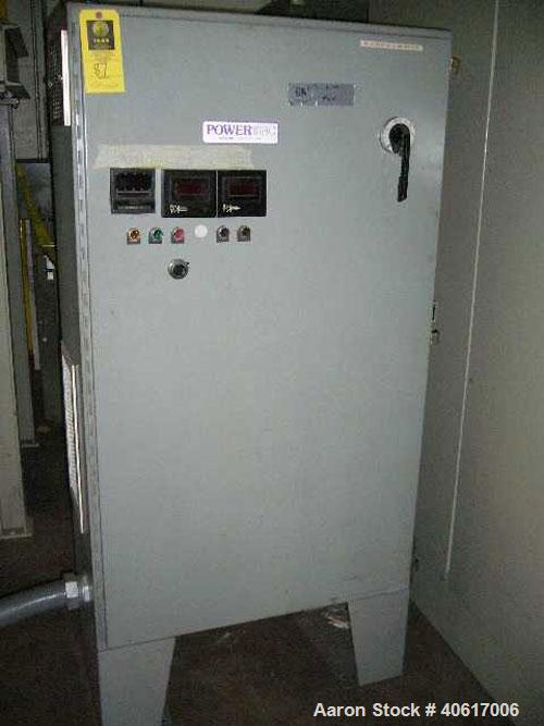 Used Battenfeld Gloucester 3.5" Single Screw Extruder, Model 35250. Approximate 30 to 1 L/D ratio, electrically heated, water cooled barrel with closed loop cooling system. Driven by an approximate 1...