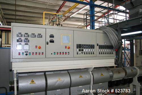 USED: Battenfeld/Gloenco single screw extruder. Screw diameter 4.72" (120 mm), excluding degassing pump, excluding die head. Previously used in a foam extrusion line. 480V/3 ph/50 hz. Including spare...