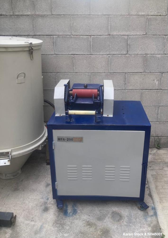 Used Battenfeld 80mm Single-Screw Extrusion Line with Strand Cutter, Cooling Bath, and Dryer