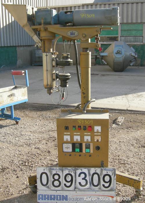 Used Becz Machine 1.25" Pedestal Mounted Single Screw Extruder, Model 252. Approximate 12:1 L/D ratio. Electrically heated, air cooled 2 zone non-vented barrel. Water cooled feed throat with hopper. ...