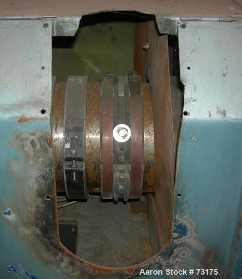 Used Berlyn 4.5" Single Screw Extruder, Model 4.5". 30:1 L/D 6 zone electrically heated, water cooled. 4-1/2" diameter water cooled feed throat, 5" diameter side vent, 94" from feed, 44" center line,...