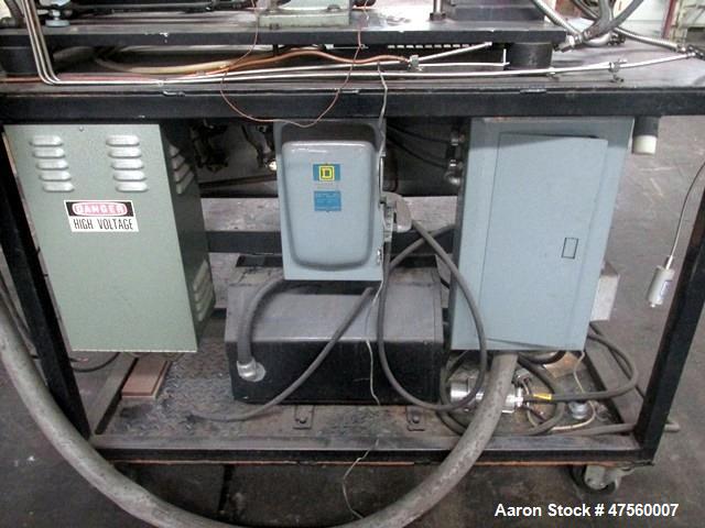 Used Brabender Laboratory Extruder, Type SP-TP250. Electrically heated, water cooled barrel. .75" dia serial 1370Driven by a 3hp DC motor with controller. Includes temperature controllers. Serial# 13...