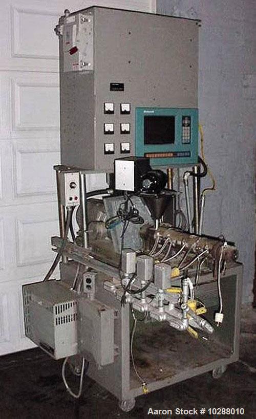 Used-3/4" Brabender Lab Extruder, 24:1 L/D. Electrically heated barrel, water cooled, 3 barrel zones, venged barrel, jackete...