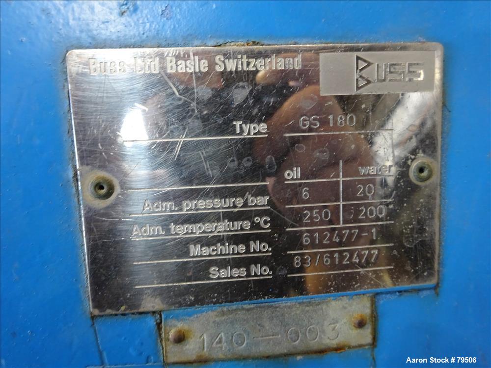 Used Buss-Condux Single Screw Extrusion System