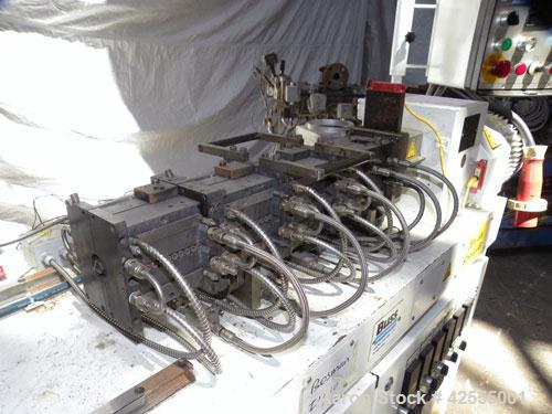 Used Buss Laboratory Ko-Kneader, Model MKS 30-18 / E 40. 30mm Diameter single screw, 18 to 1 L/D ratio. Clam shell type barrel electrically heated, air cooled. Water cooled feed throat with hopper. D...