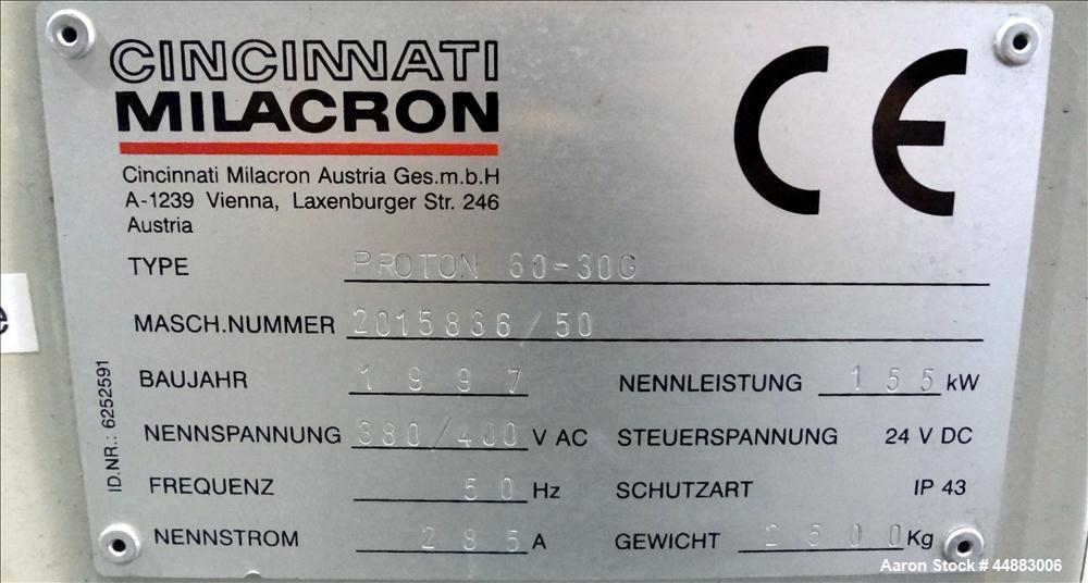 Used Cincinnati Milacron 60mm Single Screw Extruder, Model Proton 60-30G