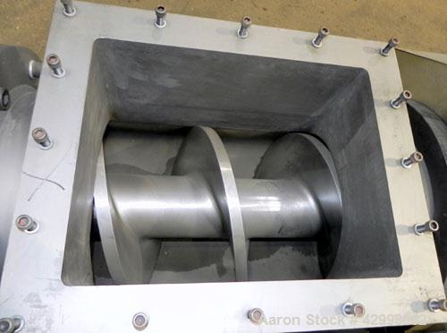 Used Crown (CDLTechnologies) 8’’ Diameter Single Screw Extruder, Model CTS16-8. (1) Tapered screw starting at approximate 16’’ diameter, down to 8’’ diameter, approximately 108’’ total length, cored ...