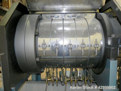Used Crown (CDLTechnologies) 8’’ Diameter Single Screw Extruder, Model CTS16-8. (1) Tapered screw starting at approximate 16’’ diameter, down to 8’’ diameter, approximately 108’’ total length, cored ...