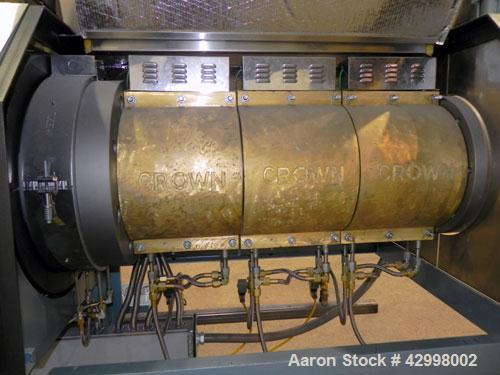 Used Crown (CDLTechnologies) 8’’ Diameter Single Screw Extruder, Model CTS16-8. (1) Tapered screw starting at approximate 16’’ diameter, down to 8’’ diameter, approximately 108’’ total length, cored ...