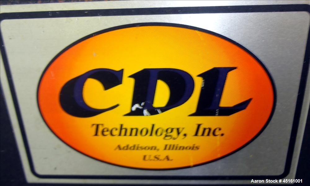 Used Crown / CDL Technology 1" Single Screw Extruder. Approximate 30 to 1 L/D ratio. Electrically heated air cooled 3 zone non-vented barrel. Water cooled feed throat with hopper, approximate 42-1/2"...
