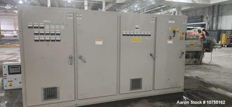 Used Davis Standard 10" Extruder, Model 100TH100D. 38:1 L/D ratio; (8) zone electrically heated, water cooled