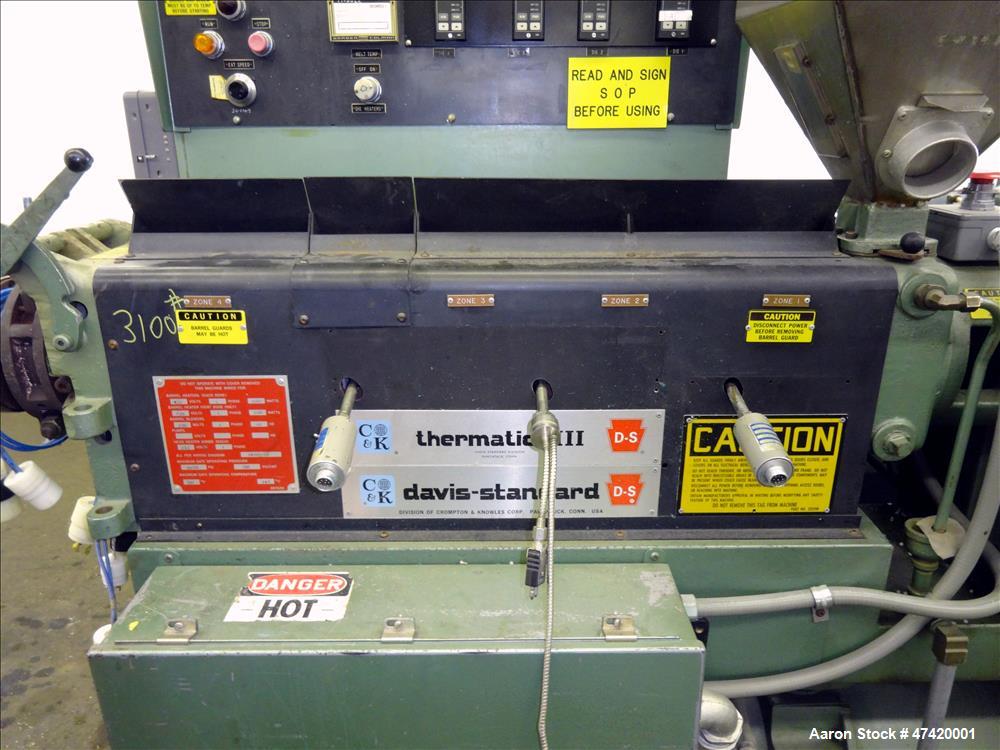 Used Davis Standard 1-1/2" Thermatic III Single Screw Extruder