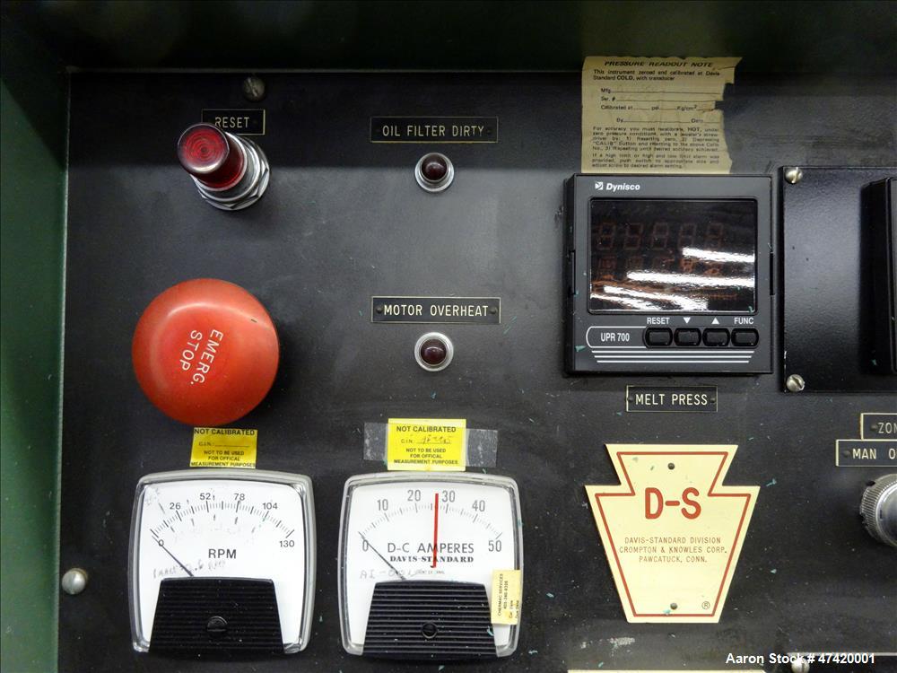 Used Davis Standard 1-1/2" Thermatic III Single Screw Extruder