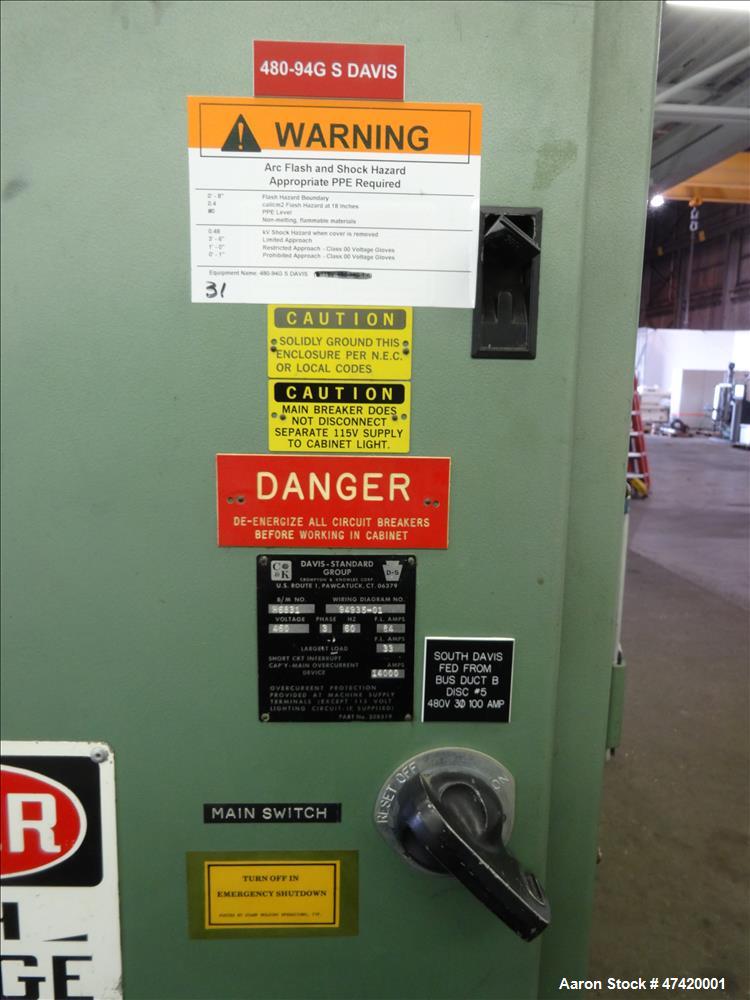 Used Davis Standard 1-1/2" Thermatic III Single Screw Extruder