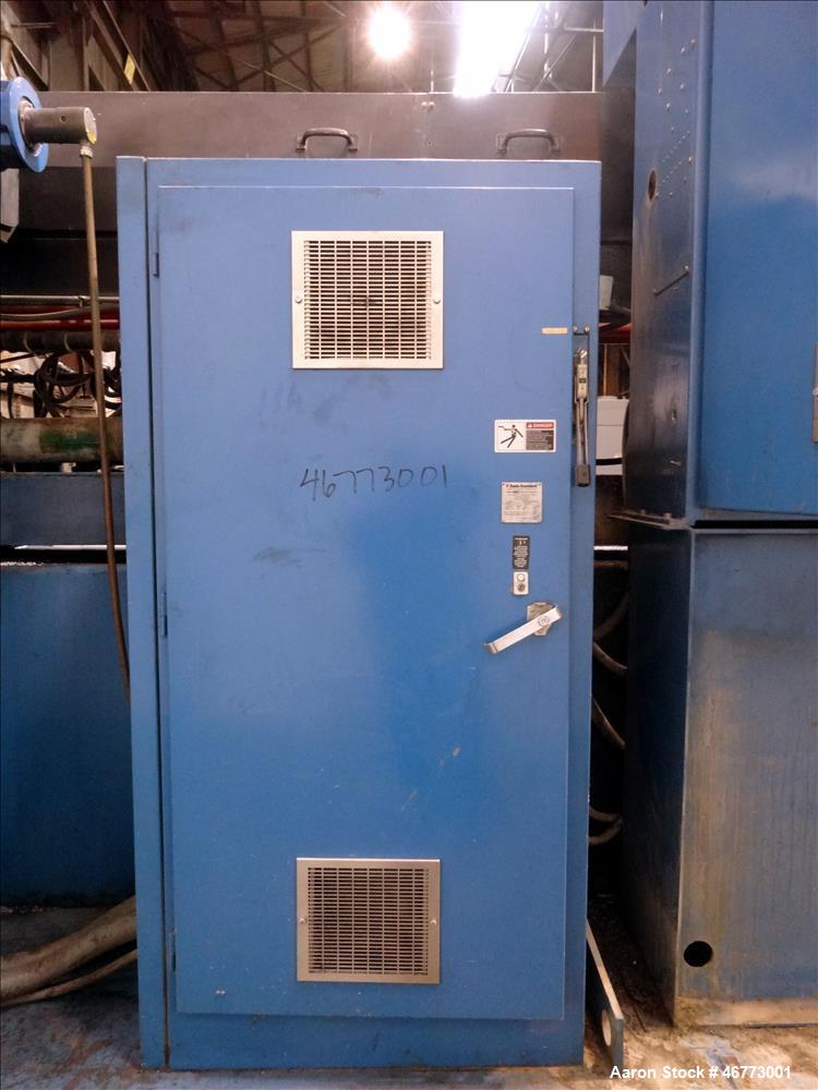 Used Davis-Standard 165mm Single Screw Extruder, Model 165MM-60TPIH. Approximate 30 to 1 L/D ratio, 6 zones electrically heated, water cooled non-vented barrel, water cooled feed throat with magnet a...