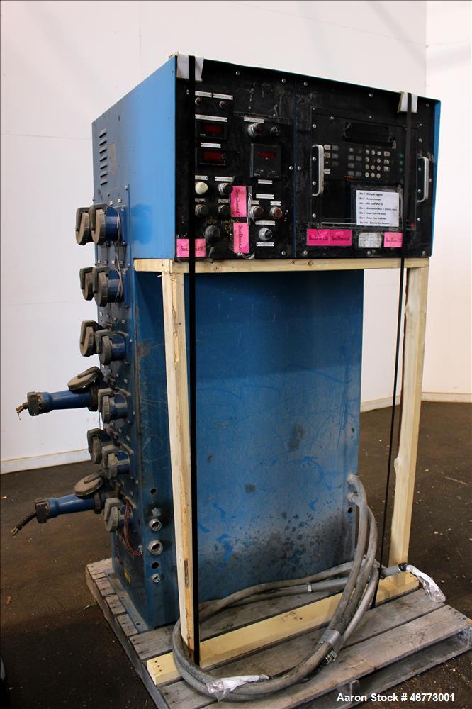 Used Davis-Standard 165mm Single Screw Extruder, Model 165MM-60TPIH. Approximate 30 to 1 L/D ratio, 6 zones electrically heated, water cooled non-vented barrel, water cooled feed throat with magnet a...