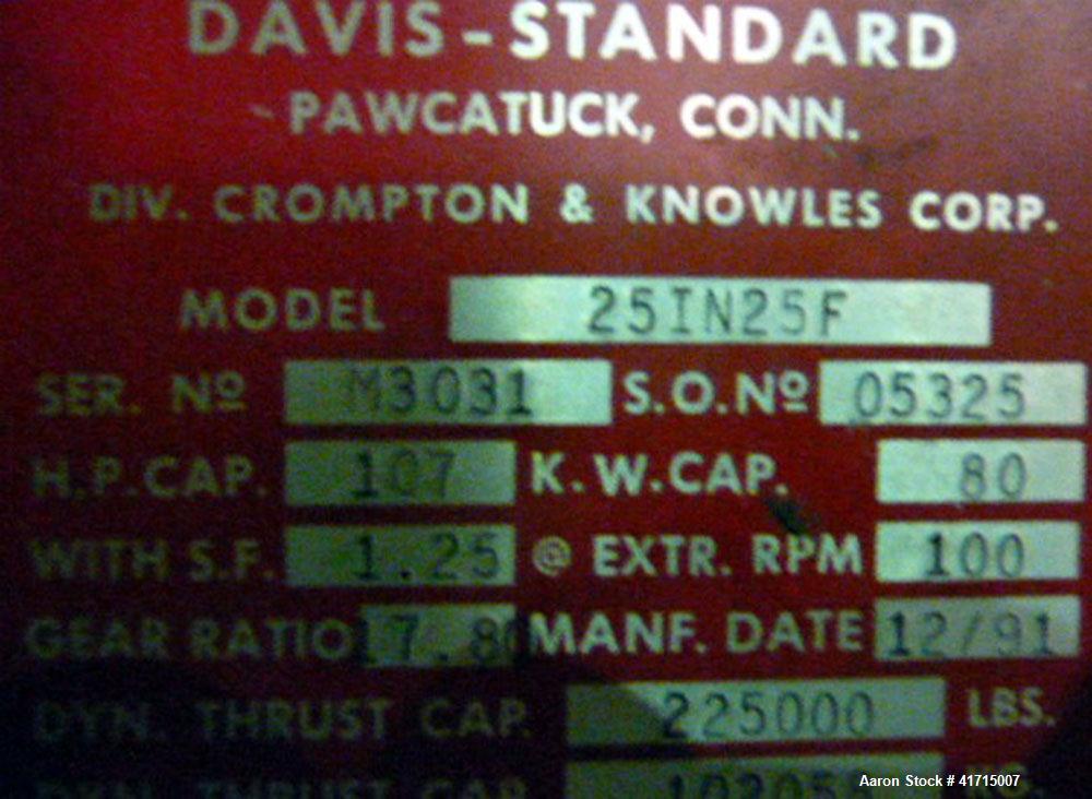 Used- Davis Standard, Model 25IN25F