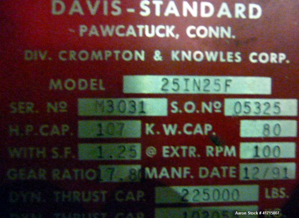 Used Davis Standard, Model 25IN25F