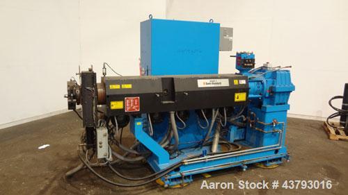 Used Davis Standard Mark V 2-1/2” Single Screw Extruder, Model 2.5IN25MV, Type DSPA. Approximate 30 to 1 L/D Ratio. Electrically heated, air cooled 5 zone non-vented barrel. Water cooled feed throat ...