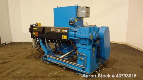 Used Davis Standard Mark V 2-1/2” Single Screw Extruder, Model 2.5IN25MV, Type DSPA. Approximate 30 to 1 L/D Ratio. Electrically heated, air cooled 5 zone non-vented barrel. Water cooled feed throat ...