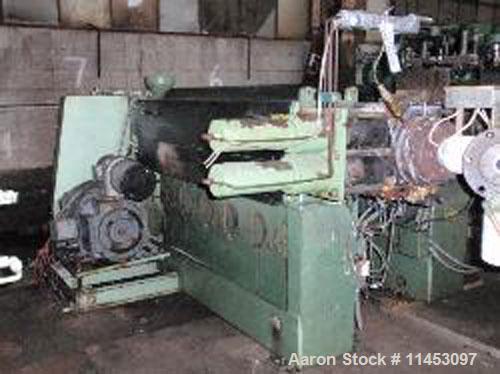 Used Davis Standard Thermatic Extruder, model 25IN25. 2.5" diameter screw, 30:1 L/D, 6 heating zones, 50 hp motor, 17.2:1 gearbox ratio, with hydraulic screen changer. Includes Process Controls Corp ...
