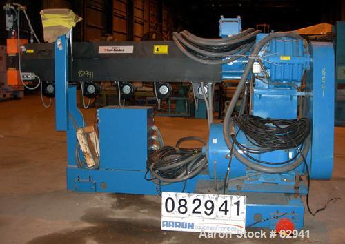 USED: Davis Standard 3.5" Mark V single screw extruder, model 35IN35, approx 30:1 L/D ratio. Electrically heated, air cooled 6 zone non-vented barrel. Water cooled feed throat, no hopper. Driven by a...