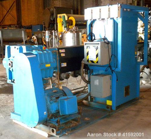Used Davis Standard 3-1/2" Single Screw Extruder, Model 3.5MV-350. 30 to 1 L/D ratio. Electrically heated, air cooled 5 zone barrel. Water cooled feed throat, no hopper. Driven by a 60 hp, 3/60/460 v...
