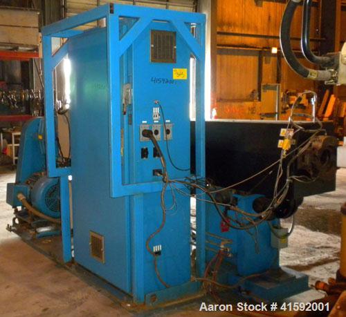 Used Davis Standard 3-1/2" Single Screw Extruder, Model 3.5MV-350. 30 to 1 L/D ratio. Electrically heated, air cooled 5 zone barrel. Water cooled feed throat, no hopper. Driven by a 60 hp, 3/60/460 v...