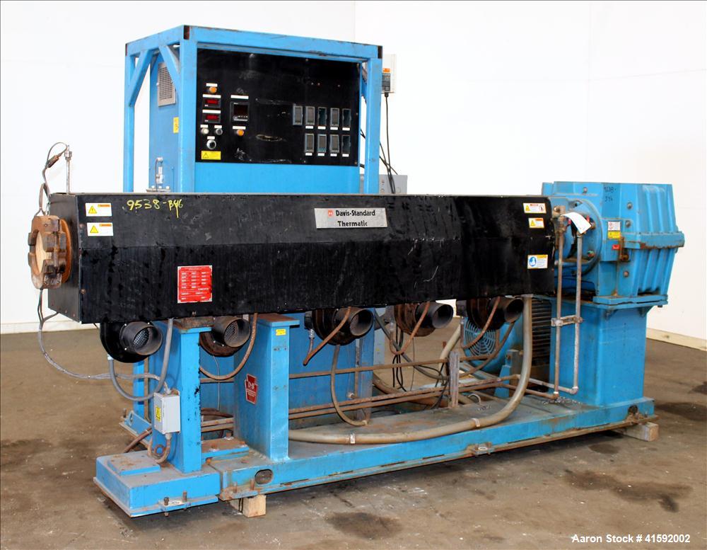 Used Davis Standard 3-1/2' Single Screw Extruder, Model 3.5MV-350