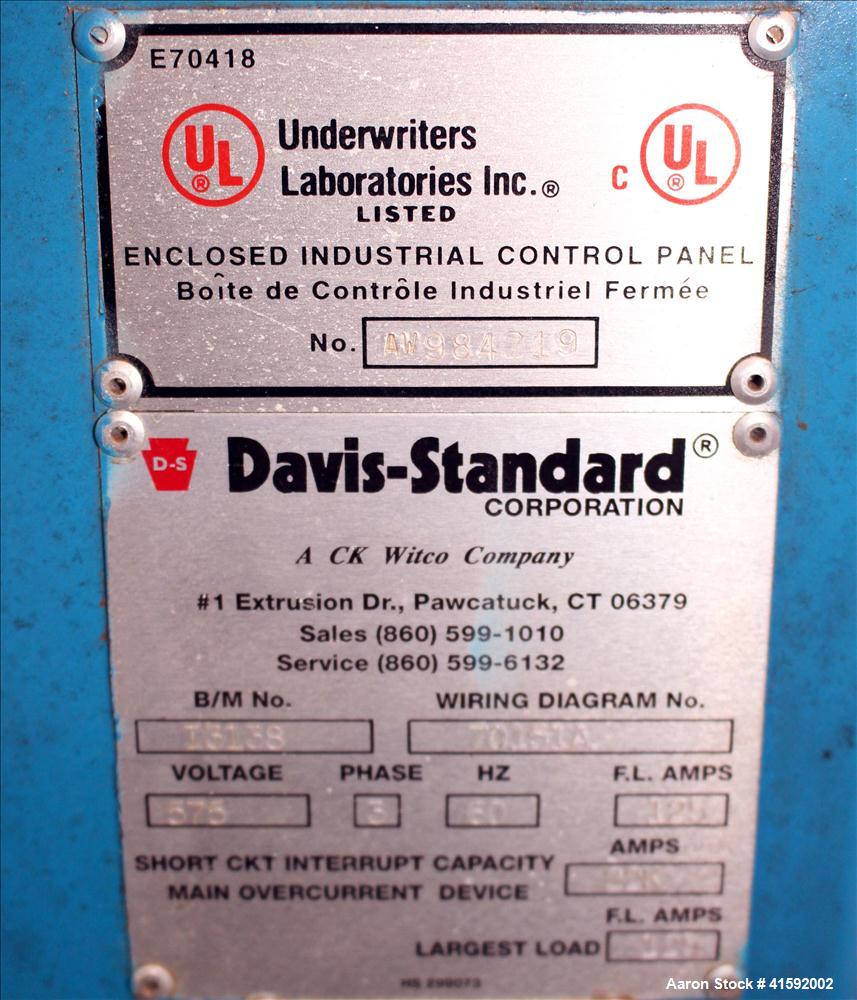 Used Davis Standard 3-1/2' Single Screw Extruder, Model 3.5MV-350