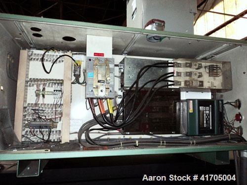 Used Davis Standard / NRM 4-1/2" Single Screw Extruder, Model 4.5 PM III. 32 to 1 L/D ratio, electrically heated, water cooled, non-vented with 250 hp DC motor, 17.72:1 gearbox ratio. Includes a cont...